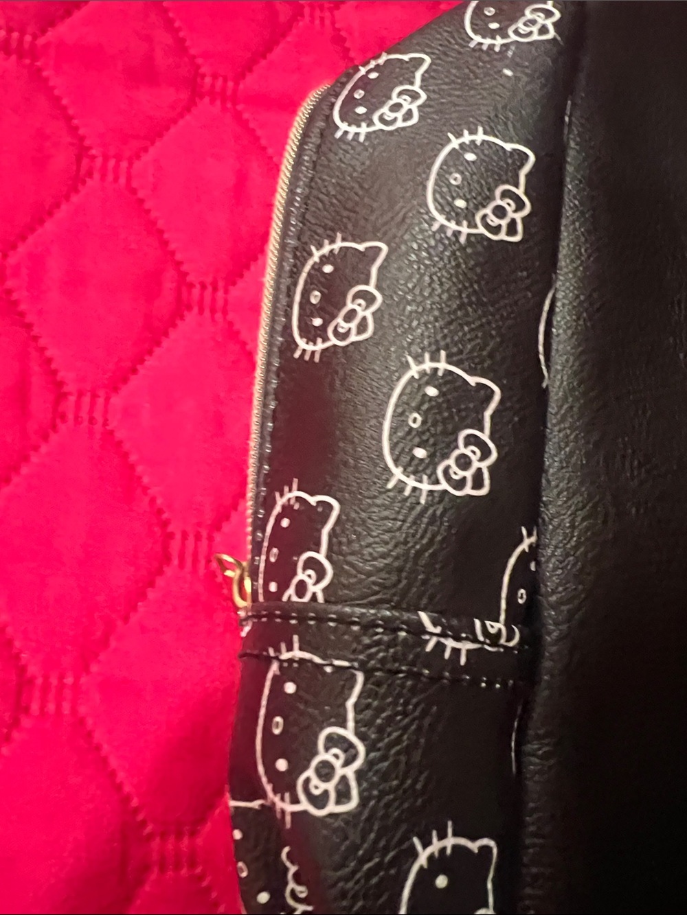 Hello Kitty Black Backpack with Red Bow Accent - Picture 8 of 12